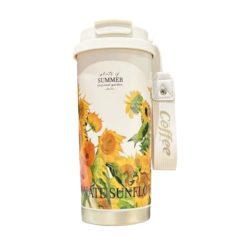 Gourde Isotherme Fleurs en Peinture
