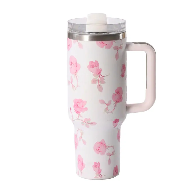 Gourde Inox Mug Fleurs 1L
