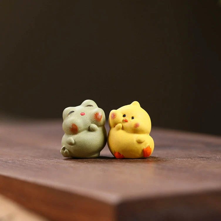 Mascottes de thé cute en argile
