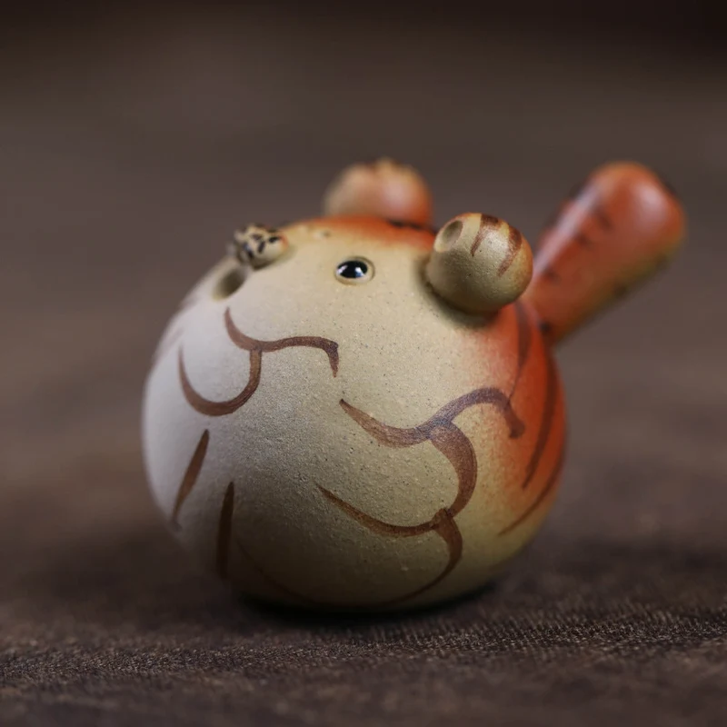 Mascottes de thé tigre mignon en argile