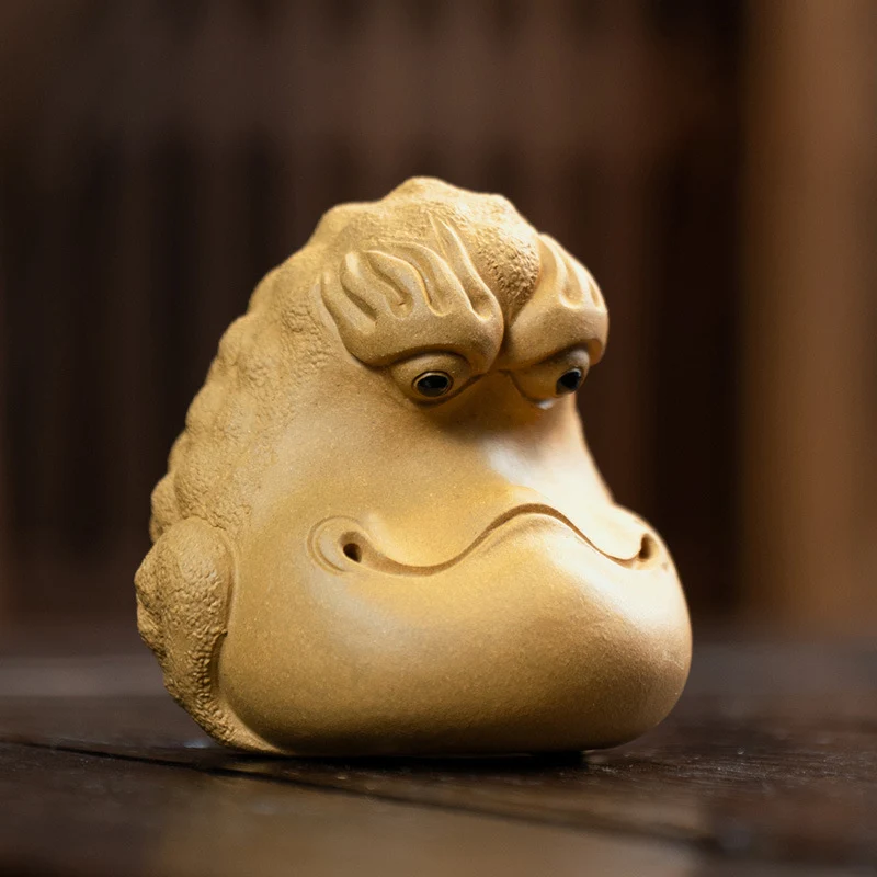 Mascottes de thé sad frog en argile