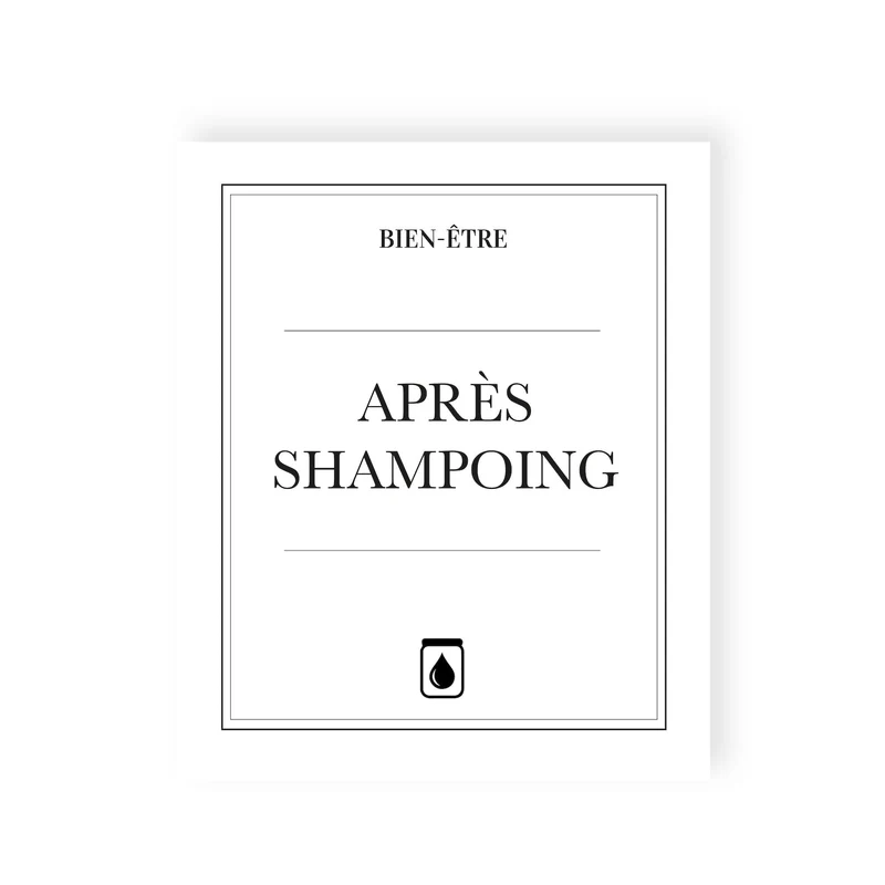 Étiquette APRES-SHAMPOING waterproof
