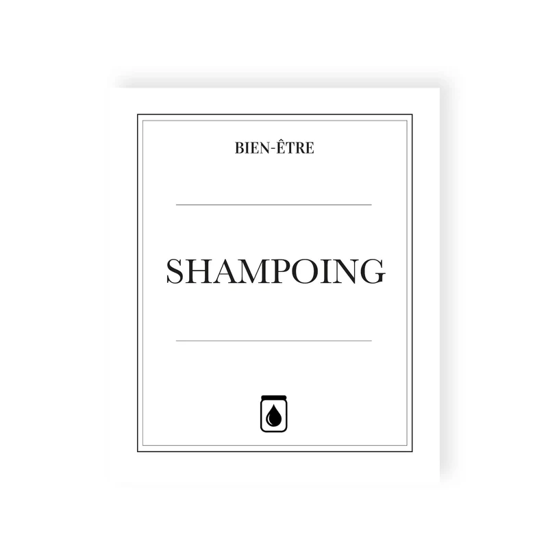 Étiquette SHAMPOING waterproof