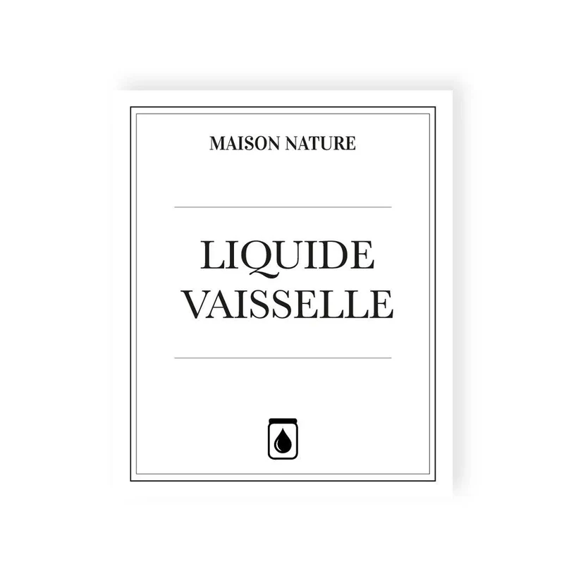 Étiquette LIQUIDE VAISSELLE waterproof