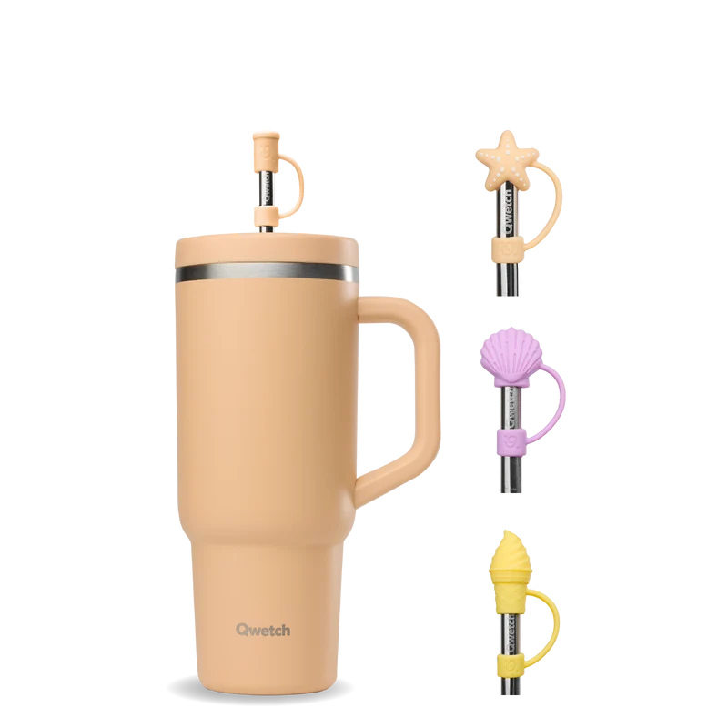 Kit Embouts paille Été - Travel Cup Abricot