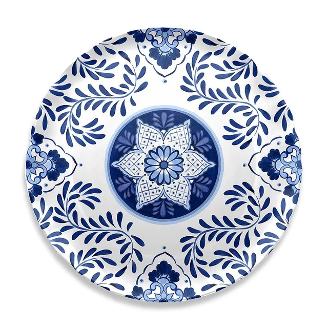 Plateau rond mélamine Ø 40cm - Santorini