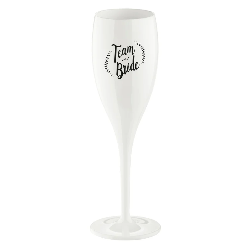Sektglas mit Druck CHEERS No. 1 TEAM BRIDE