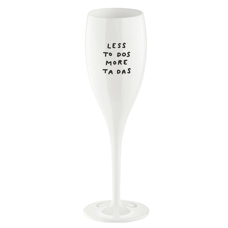 Glas mit Druck CHEERS No. 1 LESS TO DOS MORE TA DAS