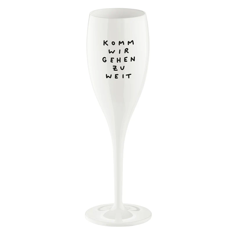 Glas mit Druck CHEERS No. 1 KOMM WIR GEHEN ZU WEIT