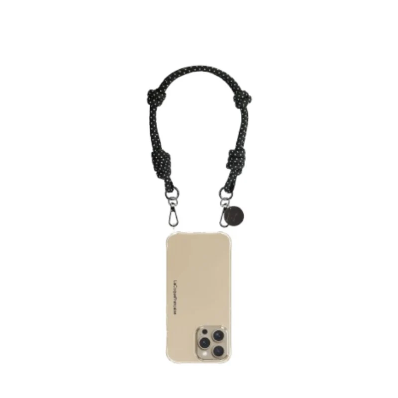 Chaîne courte de téléphone - Nolan pois blancs