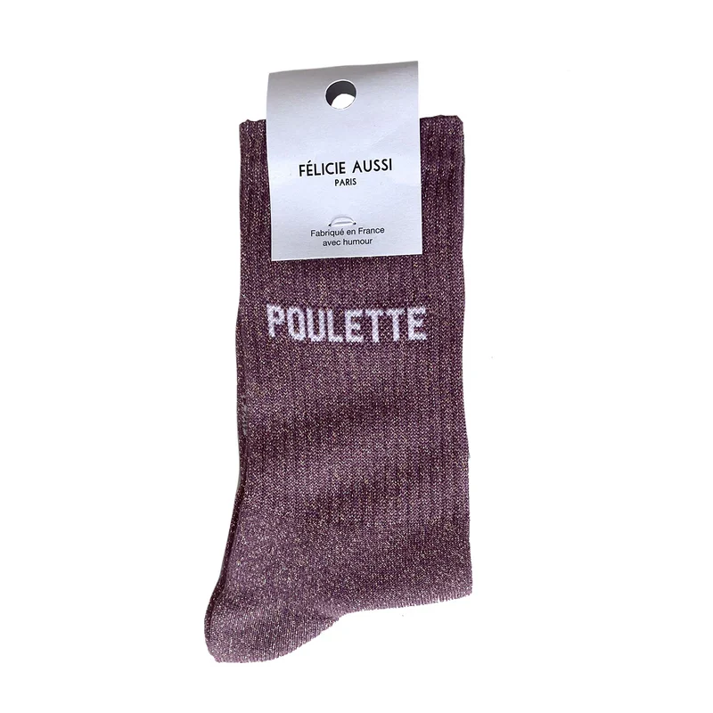 Chaussettes Félicie Aussi à paillettes - poulette