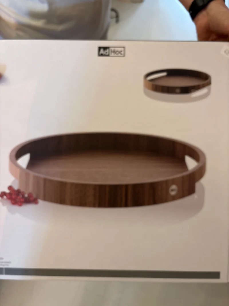 Plateau rond bois adhoc