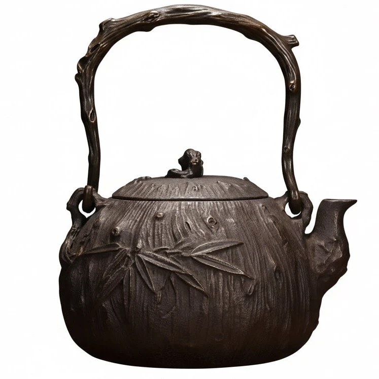 THÉIÈRE EN FONTE ROUILLE