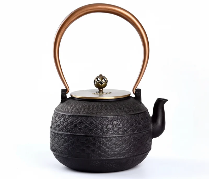 THÉIÈRE EN FONTE ASIATIQUE NOIRE