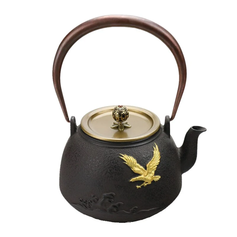 Théière en fonte noire Washi