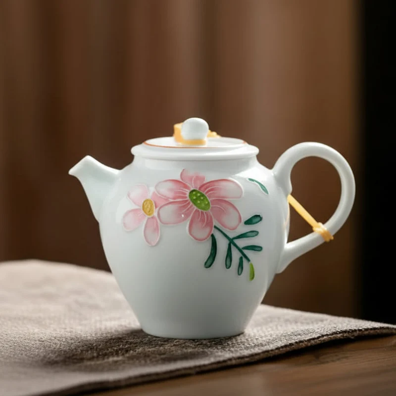 THÉIÈRE EN PORCELAINE BLANCHE