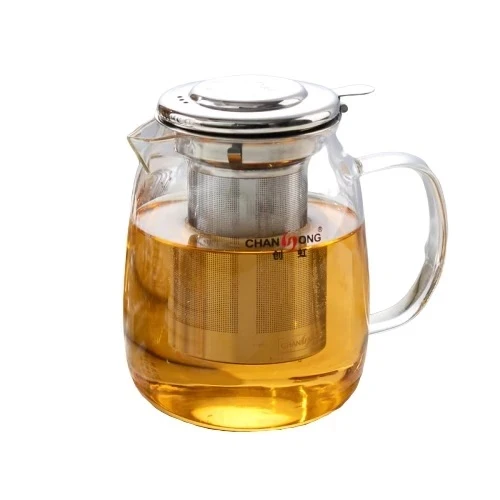 THÉIÈRE EN VERRE AVEC PASSOIRE