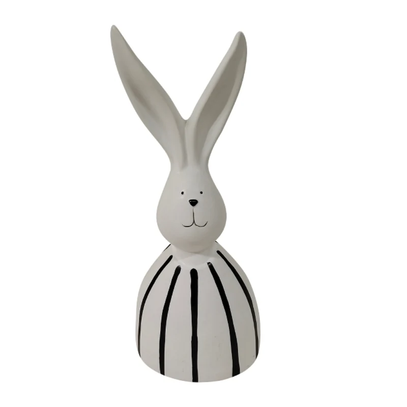 Statuette Lapin rayé