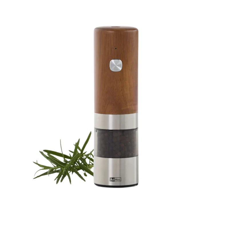 Moulin Électrique Poivre & Sel en Bois d'Acacia – Broyeur Céramique CeraCut 17cm