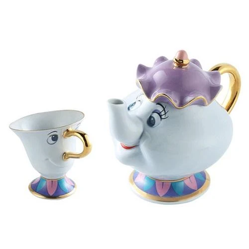 THÉIÈRE EN PORCELAINE LA BELLE ET LA BÊTE