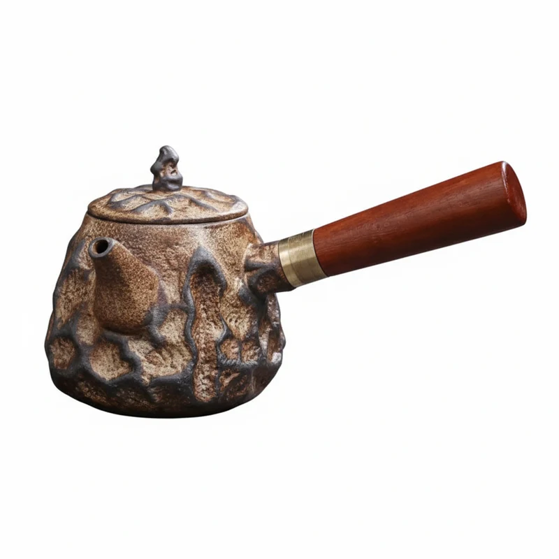 THÉIÈRE EN CÉRAMIQUE ARTISANALE AVEC MANCHE