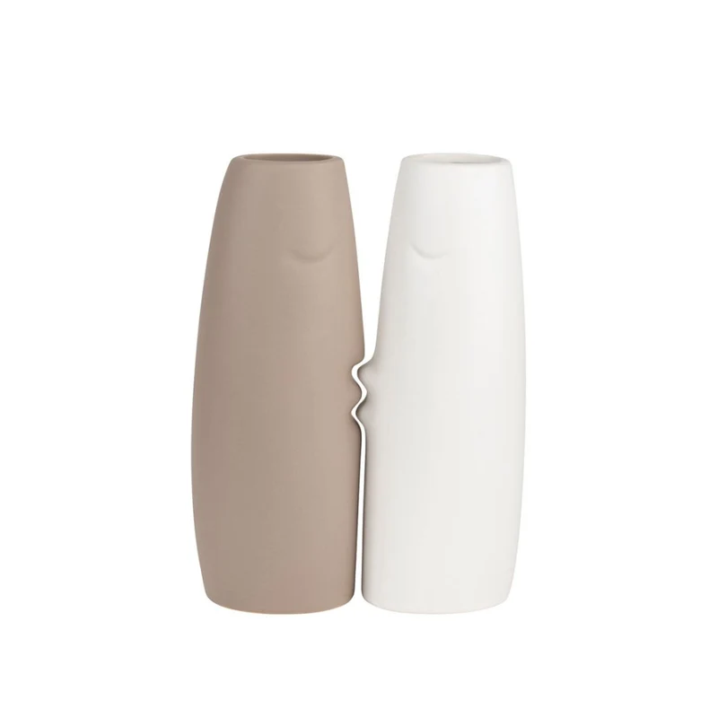 Set 2 Vases Design Visage