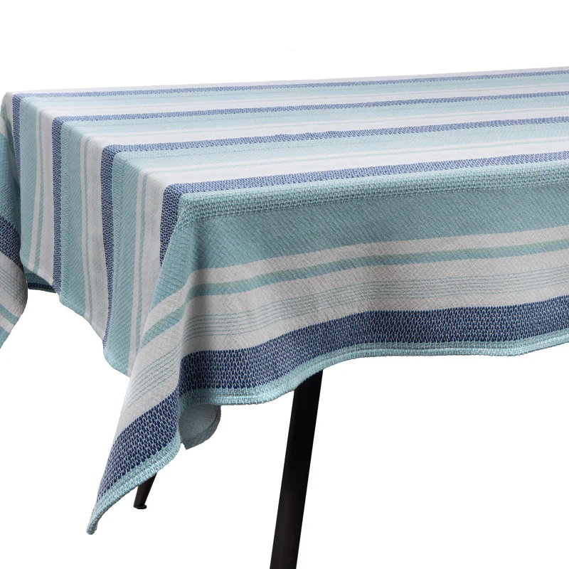 Nappe Bohème Rayures Bleu & Blanc | 150x250cm