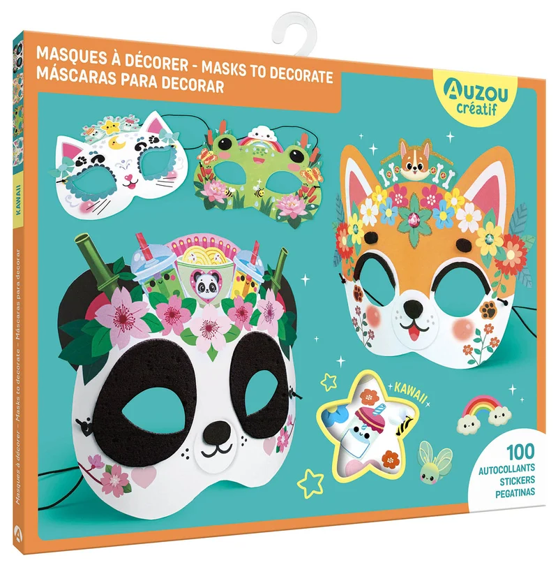 Masques a décorer Mes masques Kawaii, Auzou