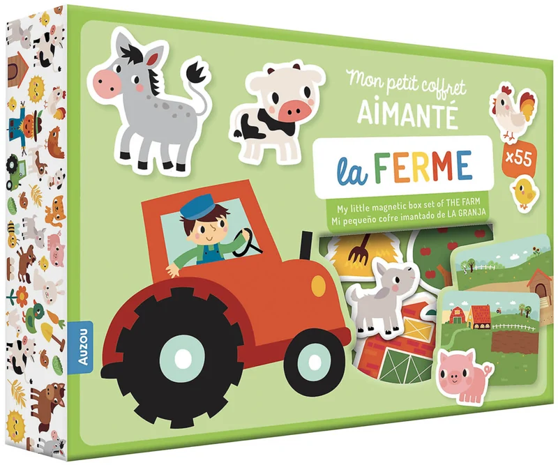 Mon petit coffret aimanté La ferme, Auzou