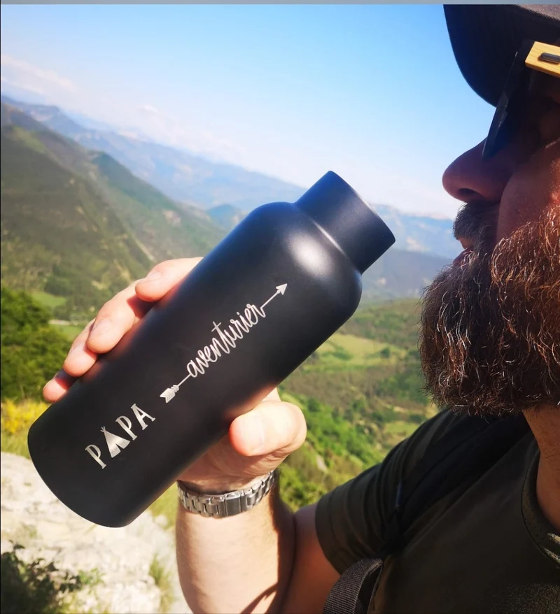 Bouteille isotherme Papa aventurier