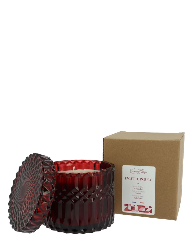 Bougie Facette Rouge 360g Patchouli