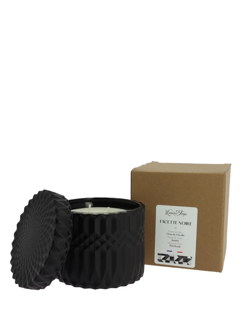 Bougie Facette Noire 360g Opium