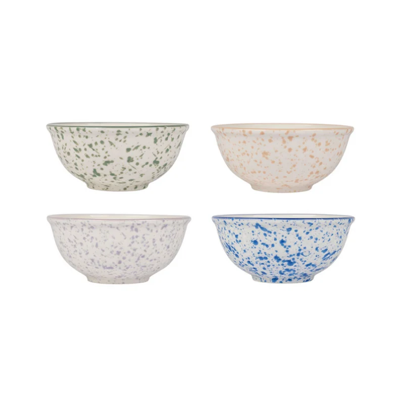 Set 4 bols funny pastel