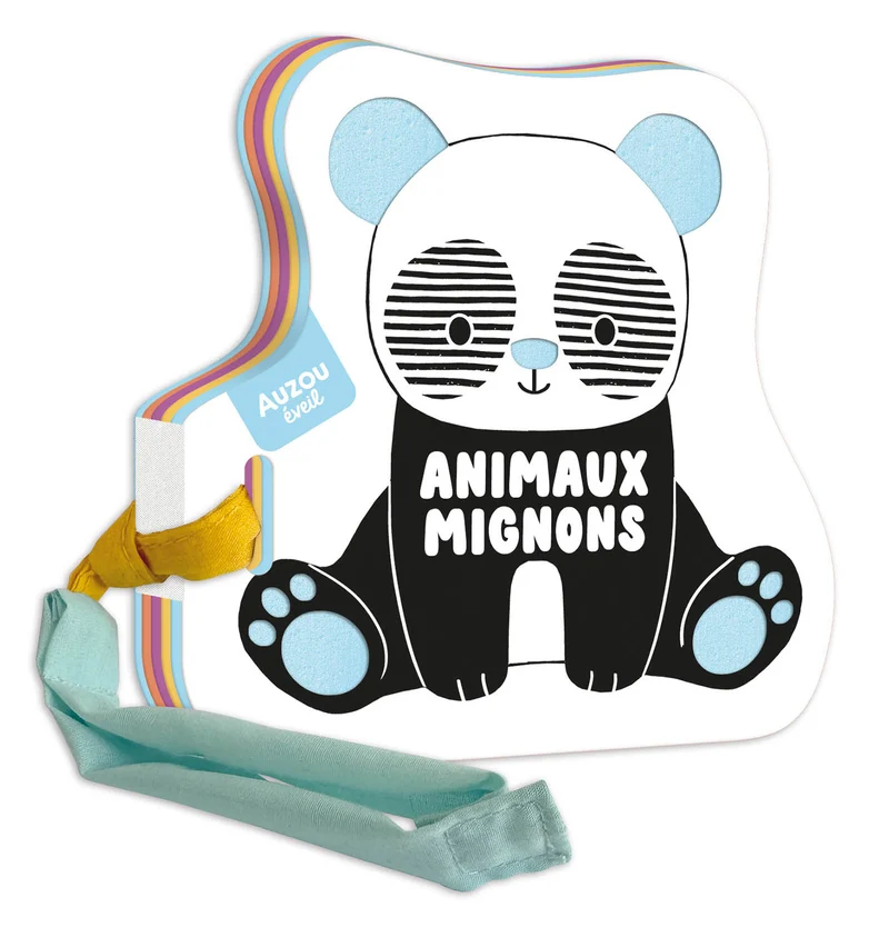 Mon premier livre poussette en noir et blanc - Animaux mignons, Auzou