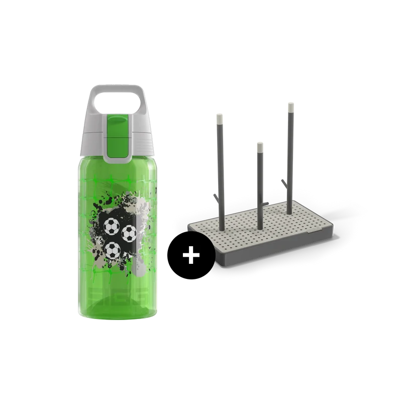 VIVA ONE Everyday Set – Bottle + Drying Rack Football
