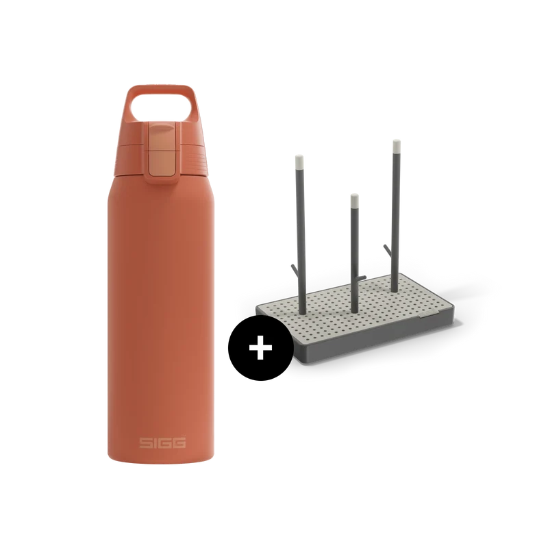Shield Therm ONE Everyday Set – 1L Bottle + Drying Rack Eco Red