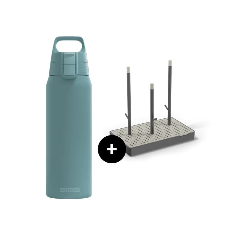 Shield Therm ONE Everyday Set – 1L Bottle + Drying Rack Morning Blue
