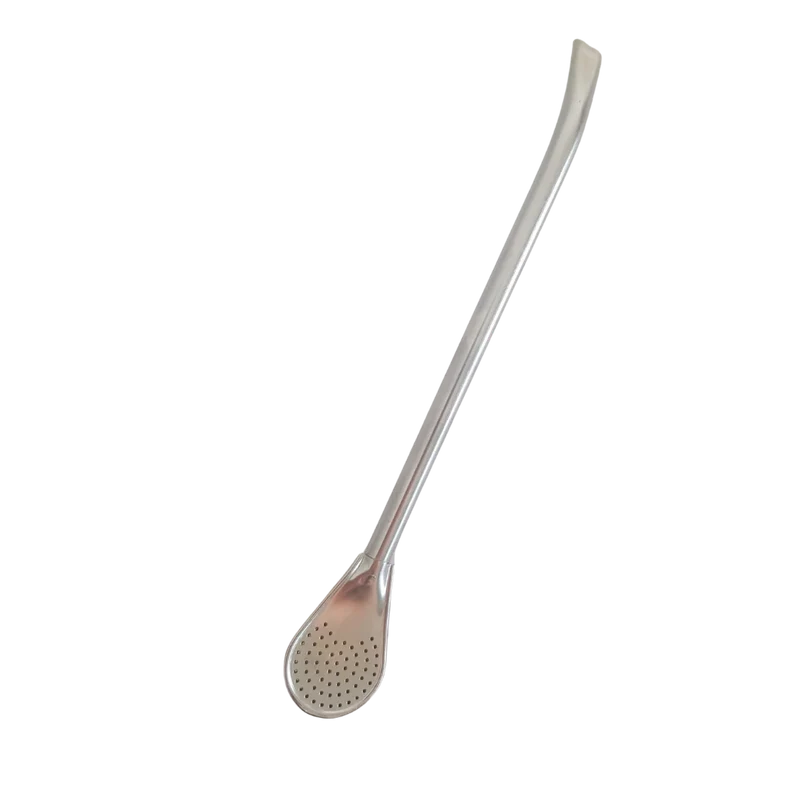 Bombilla pour Tereré avec ornement – Garibaldi – 19 cm (Bomba para Tereré com Aplique – Taumer – 19 cm)