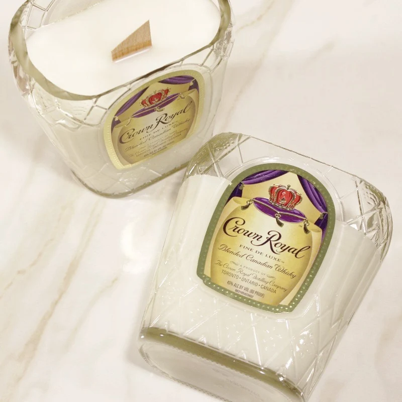 Crown Royal Whisky Bottle Candle