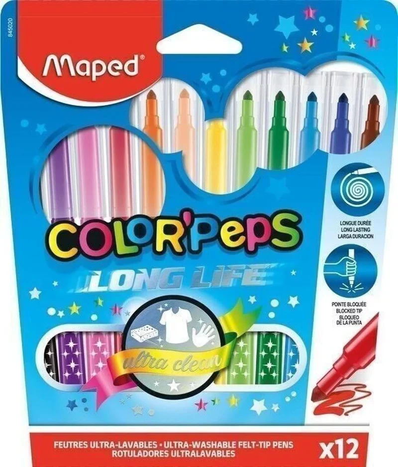 12 feutres Long Life, Maped