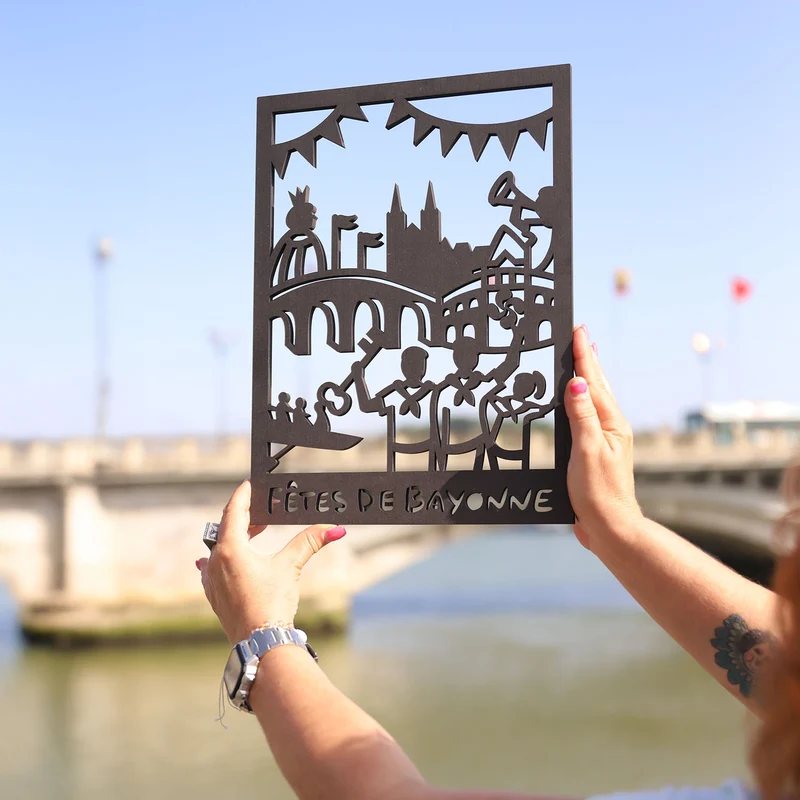 Décoration murale en bois FÊTES DE BAYONNE