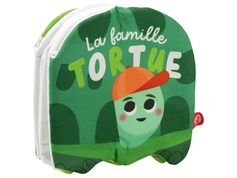 Livre tissus La famille tortue, Auzou