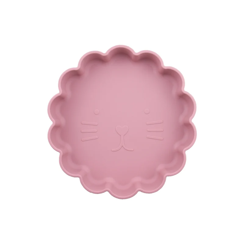 Assiette en Silicone Chat Cathy Rose Foncé, Choo family