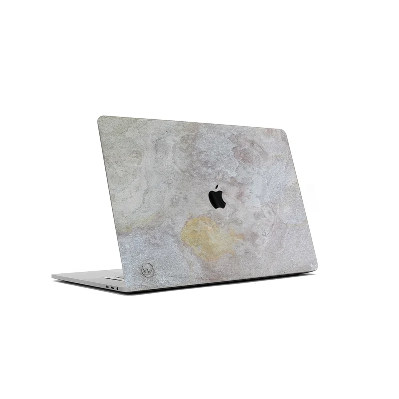 Cover en pierre MacBook SILVER GREY Premium Made in France