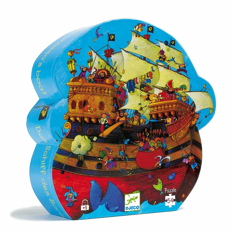Puzzle silhouette Le bateau de Barberousse 54 pièces, Djeco