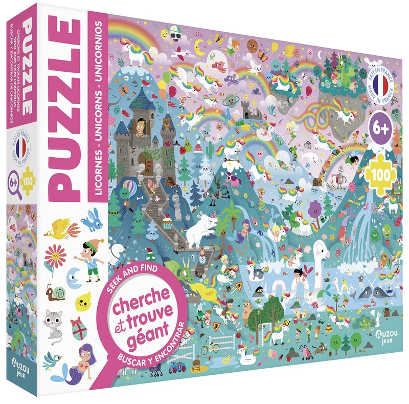 Puzzle cherche et trouve - Licornes, Auzou