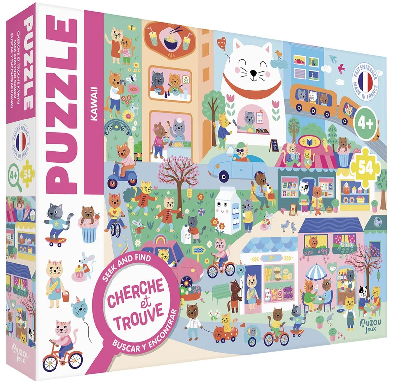 Puzzle cherche et trouve - Kawaii, Auzou