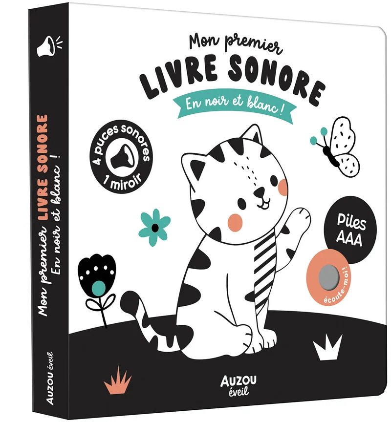 Mon premier livre sonore en noir et blanc, Auzou