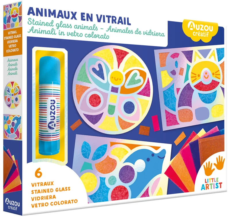Animaux en vitrail, Auzou