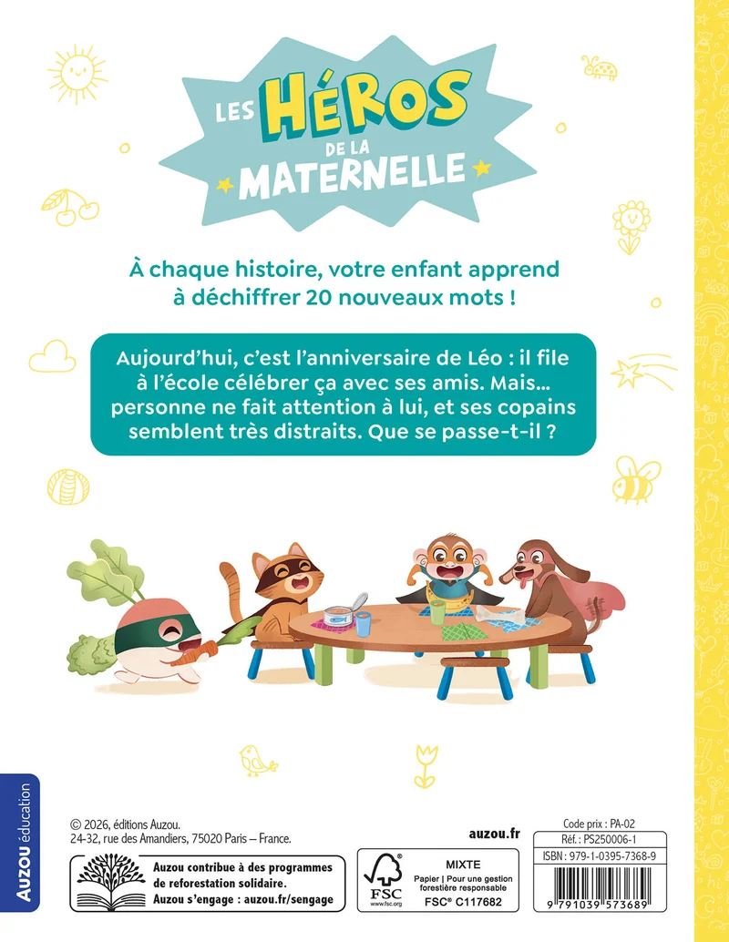 Un anniversaire mouvementé, Auzou